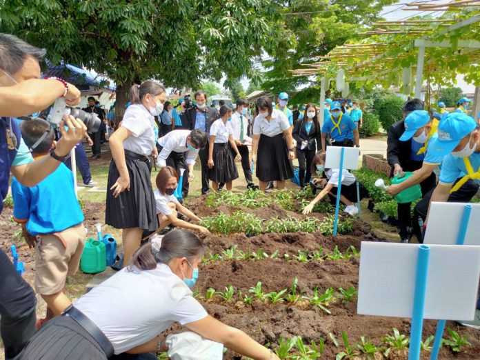 นิสิต ม.เกษตรฯ ร่วมกิจกรรมจิตอาสา “ปันสุข ปลูกรัก” สอนเพาะเห็ดและปลูกผักสวนครัวในโอกาสวันแม่