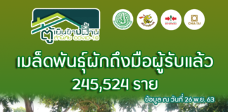 เฉลิมชัยฯ เผยแจกเมล็ดผักแล้ว 81.84% จากโครงการตู้เย็นข้างบ้านต้านภัย COVID-19