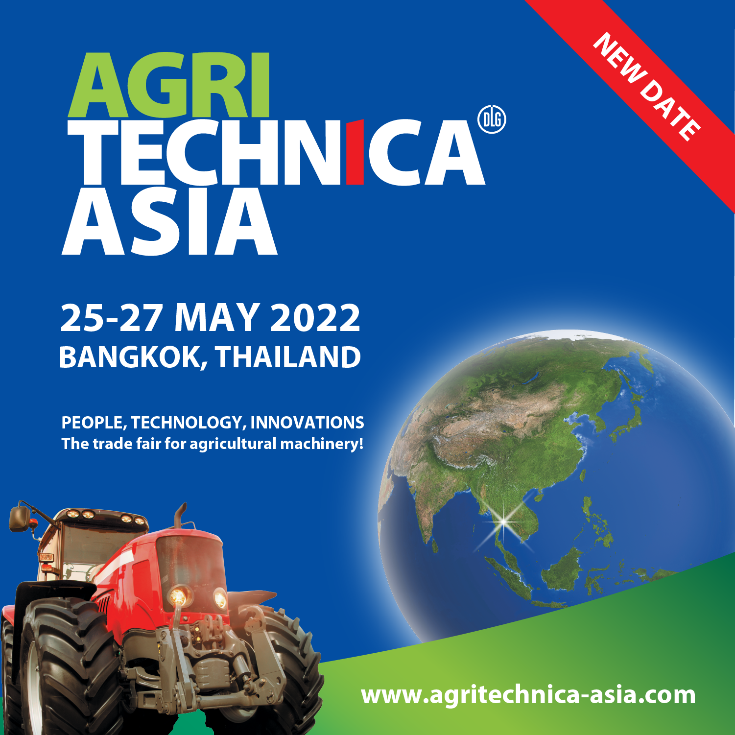 งาน AGRITECHNICA ASIA (อะกริเทคนิก้า เอเชีย) และ HORTI ASIA (ฮอร์ติ เอเชีย) : ประกาศตารางการจัดงานแสดงสินค้าและอีเว้นท์ในปี 2564-2565