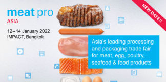 ประกาศกำหนดการจัดงาน Meat Pro Asia (มีท โปร เอเชีย) เป็นเดือนมกราคม 2565 เนื่องจากข้อจำกัดในการเดินทางระหว่างประเทศ