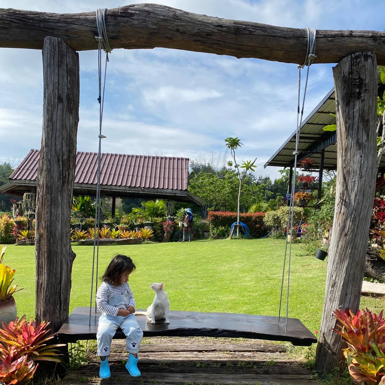 ที่สวนสับปะรดสี บ้านพระอังคาร จะออกแบบให้มีที่นั่งเล่น และมีร้านกาแฟ เครื่องดื่ม ไว้บริการด้วย