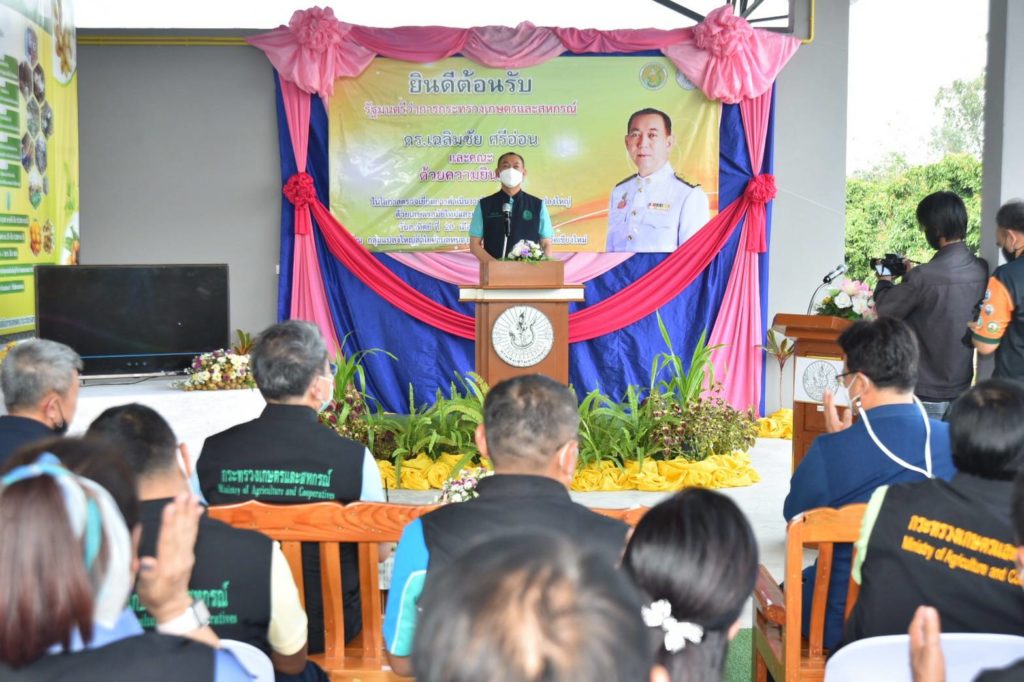 รมว.กษ. ติดตามผลการดำเนินงานโครงการยกระดับแปลงใหญ่ด้วยเกษตรสมัยใหม่และเชื่อมโยงตลาด (กลุ่มแปลงใหญ่ลำไย) จังหวัดเชียงใหม่