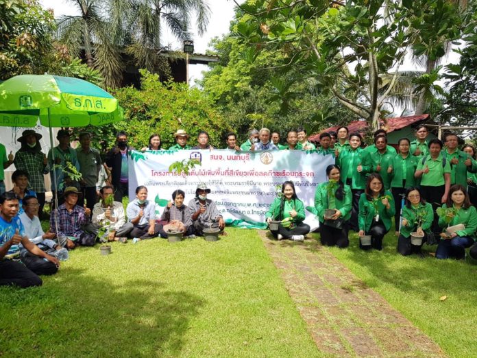 ธ.ก.ส.นนทบุรี พร้อมใจปลูกต้นไม้ 795 ต้น หนุนนโยบายพัฒนาชุมชนไม้มีค่า 321 ชุมชน