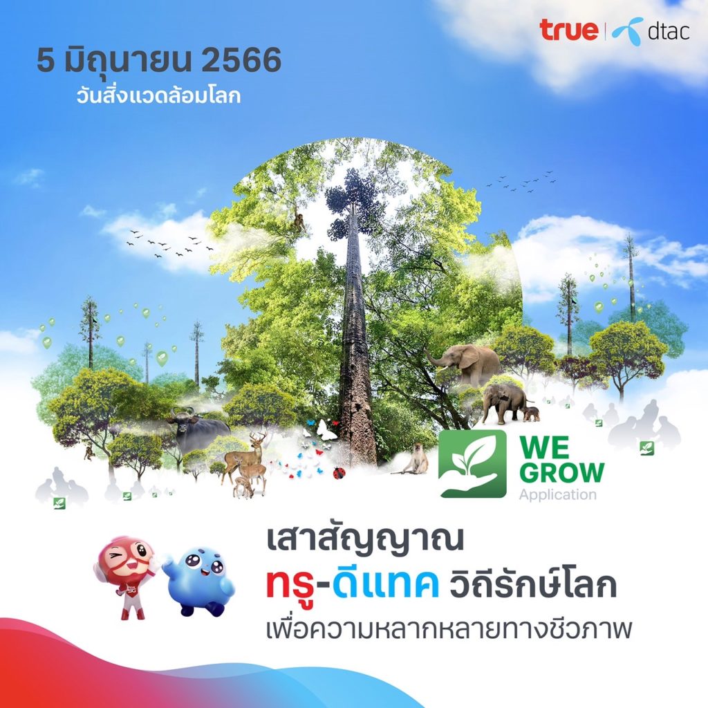 5 มิถุนายน วันสิ่งแวดล้อมโลก…ทรู-ดีแทค เปิดแนวทางรักษาความหลากหลายทางชีวภาพ รอบเสาสัญญาณครอบคลุมทุกพื้นที่ทั่วไทย