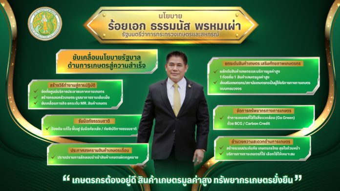 มอบนโยบาย กระทรวงเกษตร