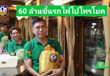 ธ.ก.ส. ขน 60 ล้านขึ้นรถไฟไปไทรโยค มอบรางวัลที่ 1 สลากถุงทอง จ.กาญจนบุรี