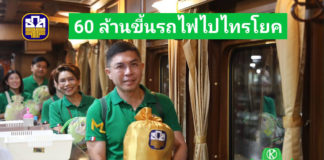 ธ.ก.ส. ขน 60 ล้านขึ้นรถไฟไปไทรโยค มอบรางวัลที่ 1 สลากถุงทอง จ.กาญจนบุรี