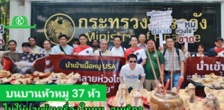 วอนรัฐอย่ายัดเยียดคนไทยกินหมูมะกันปนเปื้อนสารเร่งเนื้อแดง เกษตรกรผู้เลี้ยงหมูยกทัพ ขอ รมว.คลัง - หอการค้าฯ ช่วยป้องอาชีพก่อนล่มสลาย