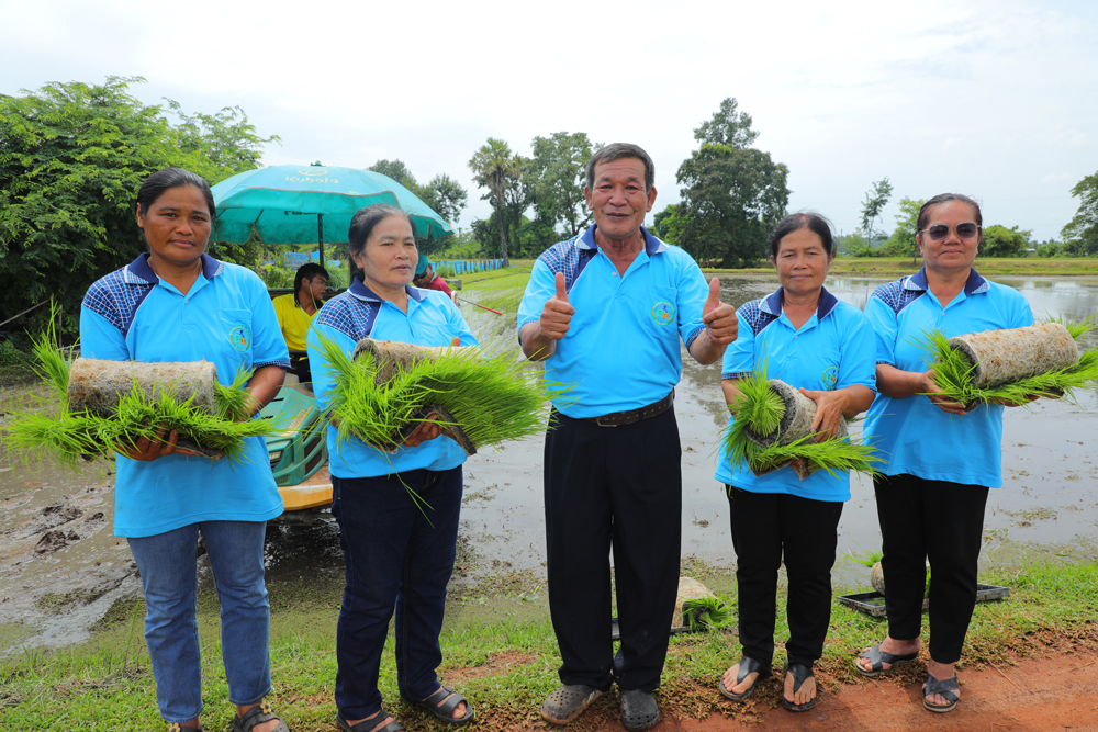 กรมการข้าวนำคณะสื่อมวลชนสัญจรดูงาน การเพิ่มประสิทธิภาพการผลิตข้าวของเกษตรกรผู้ประสบอุทกภัย ภายใต้โครงการเสริมสร้างศักยภาพการผลิตเมล็ดพันธุ์ข้าวของศูนย์ข้าวชุมชน ณ จังหวัดสกลนคร