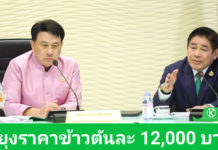 “รมช.นเรศ” นำขับเคลื่อน 3 โครงการพยุงราคาข้าวปี 68/69 เร่งสหกรณ์รับซื้อผลผลิต ตั้งแต่พฤศจิกายน ตั้งเป้ารับข้าว 4 ล้านตัน รักษาราคาขั้นต่ำตันละ 12,000 บาท
