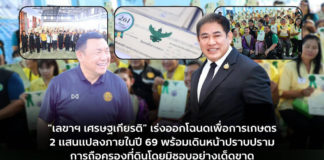 เกษตรกรเตรียมเฮ “ธรรมนัส” เร่งรัดแจกโฉนดเพื่อการเกษตร 200,000 แปลงภายในปี 69