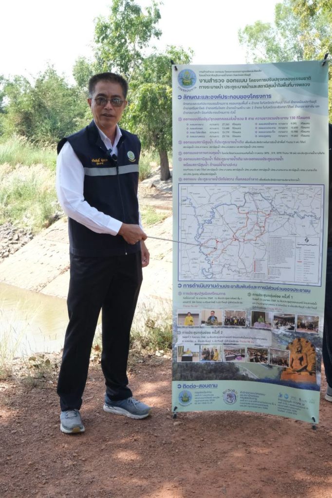 “กรมชลประทาน” นำสื่อลงพื้นที่ติดตามโครงการปรับปรุงคลองธรรมชาติ ทางระบายน้ำ ประตูระบายน้ำ และสถานีสูบน้ำในพื้นที่บางพลวง จ.ปราจีนบุรี เพื่อแก้ไขปัญหาน้ำท่วมอย่างยั่งยืน