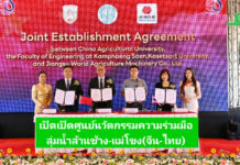 มหาวิทยาลัยเกษตรศาสตร์ เปิดศูนย์นวัตกรรมความร่วมมือลุ่มน้ำล้านช้าง–แม่โขง (จีน–ไทย) ผลักดันเทคโนโลยีเกษตรสมัยใหม่สู่ภูมิภาค