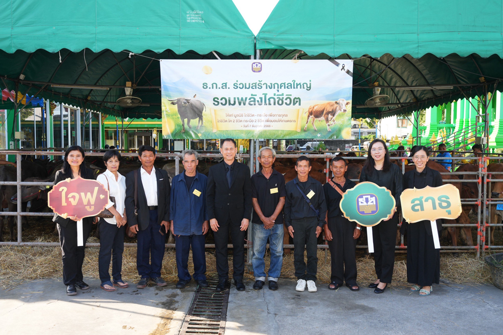 ธ.ก.ส. จัดกิจกรรมบุญใหญ่ส่งท้ายปีผ่านแคมเปญ “ไถ่ชีวิตโค–กระบือ” ชวนสมาชิก LINE OA BAAC Family คลิกร่วมบุญทะลุ 100,000 คลิกใน 14 วัน