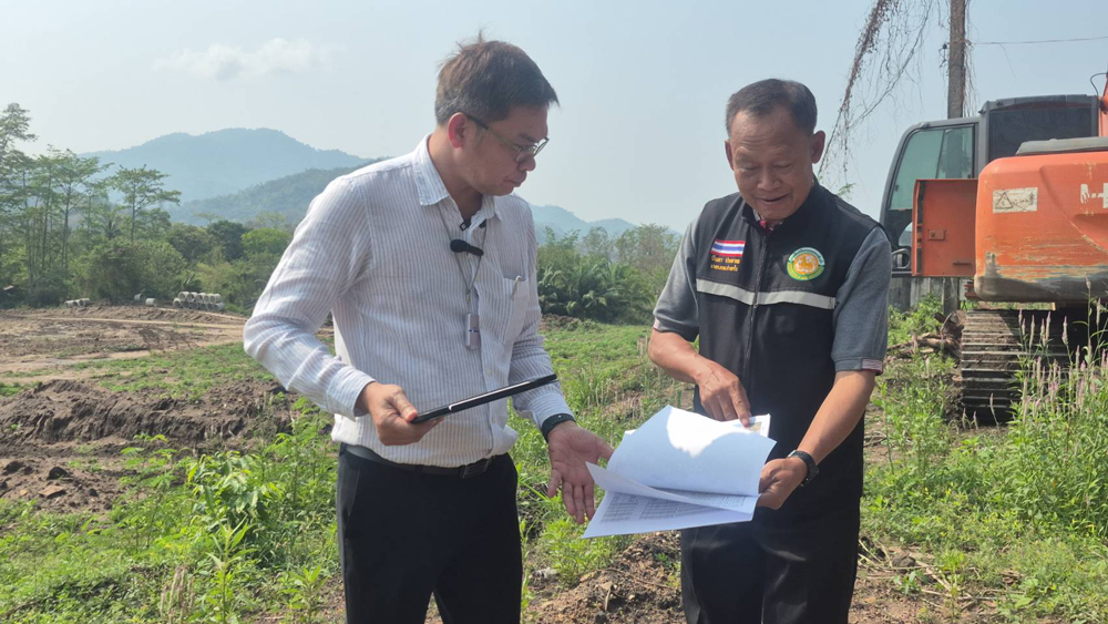 กรมชลฯ ลงพื้นที่ติดามความก้าวหน้าโครงการอ่างเก็บน้ำคลองขลุง อันเนื่องมาจากพระราชดำริ