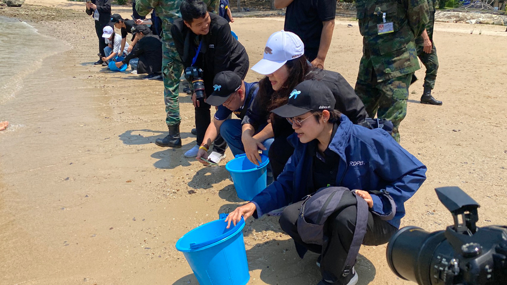“กปร. นำคณะสื่อมวลชนลงพื้นที่สัตหีบ เปิดภารกิจ “ศูนย์อนุรักษ์พันธุ์เต่าทะเล” สืบสานพระราชดำริ ฟื้นชีวิตเต่าทะเล คืนสมดุลระบบนิเวศสู่ท้องทะเลไทย”
