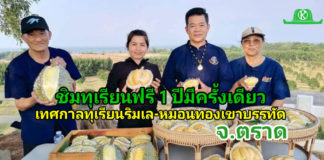 ชิมทุเรียนฟรี!! 1 ปีมีครั้งเดียว “เทศกาลทุเรียนริมเล-หมอนทองเขาบรรทัด” จังหวัดตราด