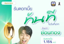 ธ.ก.ส. ชวนฝากเงินกับ “เงินฝากช้อนทอง” รับดอกเบี้ยล่วงหน้าทันที ร้อยละ 1.15 ต่อปี