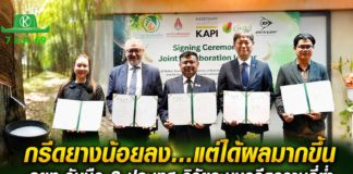 กยท. ผนึก 4 หน่วยงาน 3 ประเทศ ลงนามวิจัย “ระบบกรีดยางความถี่ต่ำ” ชูนวัตกรรมแก้ปัญหาน้ำยาง ยกระดับการแข่งขันในตลาดโลก